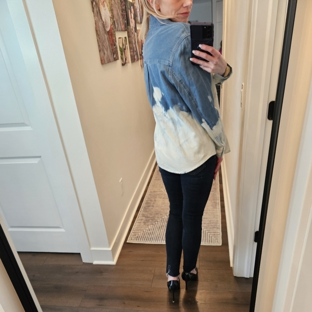 NWT Rails Turner Bleached Denim Shirt - SIZE S - Picture 5 of 14